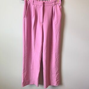 Abercrombie & Fitch Vibrant Pink Women's Sloane Tailored Wide Leg Pant